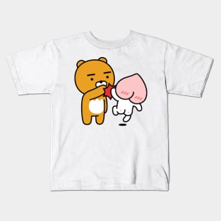 KakaoTalk Friends Apeach & Ryan (어피치 & 헬로!라이언 카카오프렌즈) Kids T-Shirt